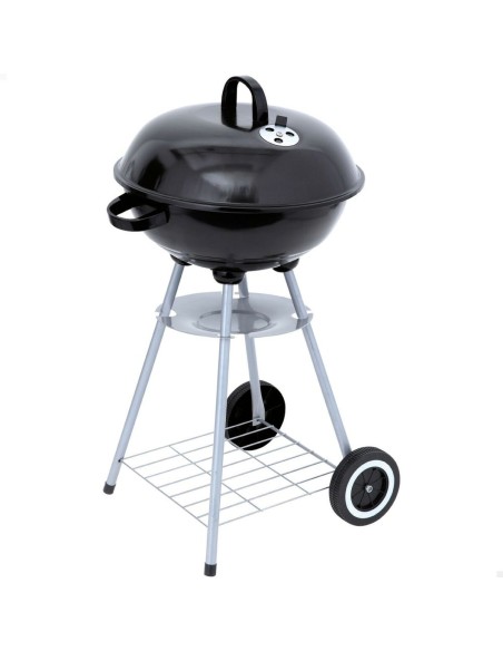 Roues de barbecue au charbon de bois Aktive Métal émaillé 46 x 89 x 46 cm Noir