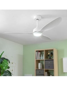 Ventilateur de Plafond avec Lumière LED et 3 Pales ABS Flaled InnovaGoods Blanc 36 W 52" Ø132 cm
