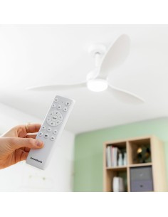 Ventilateur de Plafond avec Lumière LED et 3 Pales ABS Flaled InnovaGoods Blanc 36 W 52" Ø132 cm 2