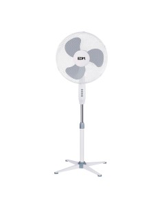 Ventilateur sur Pied EDM 33500 Blanc Gris 45 W