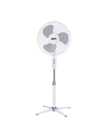 Ventilateur sur Pied EDM 33500 Blanc Gris 45 W