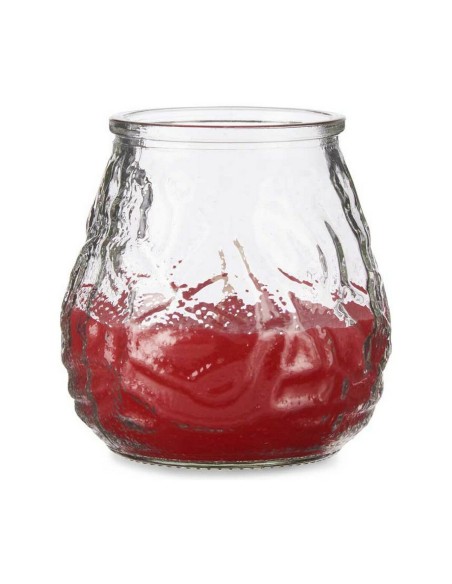 Bougie Ibergarden 43594 Rouge Transparent verre Paraffine Citronnelle Géranium 9 x 9,5 x 9 cm (6 Unités)