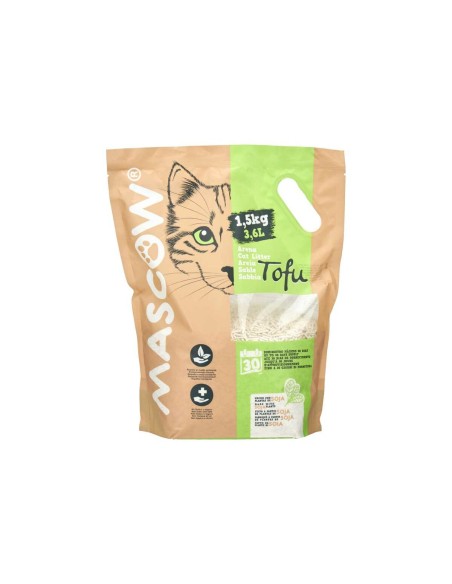 Sable pour chats Mascow TOY20220113 TOY20220113 Blanc 1,5 Kg Soja (8 Unités)
