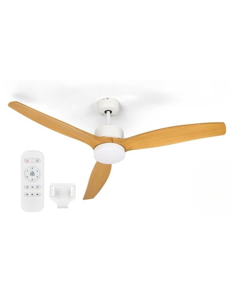 Ventilateur de Plafond avec Lumière Argon W-FC5288-3C1L W W-FC5288-3C1L W Blanc Marron 40 W Ø 132 cm