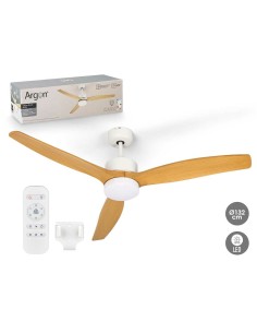 Ventilateur de Plafond avec Lumière Argon W-FC5288-3C1L W W-FC5288-3C1L W Blanc Marron 40 W Ø 132 cm 2