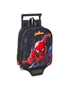 Cartable à roulettes Spider-Man Attack Noir 22 x 27 x 10 cm