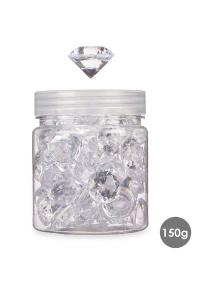 Pierres Décoratives Gift Decor 6007XYP-T 6007XYP-T Transparent 150 g Diamant (16 Unités)