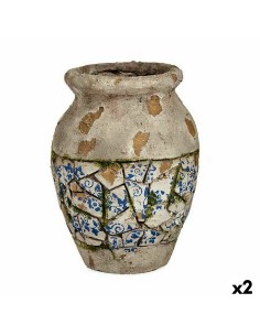 Figure décorative de jardin Ibergarden ZD19006 Polyrésine Vase 25 x 32,5 x 25 cm (2 Unités)