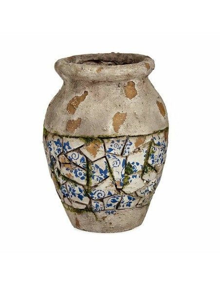 Figure décorative de jardin Ibergarden ZD19006 ZD19006 Polyrésine Vase 25 x 32,5 x 25 cm (2 Unités)