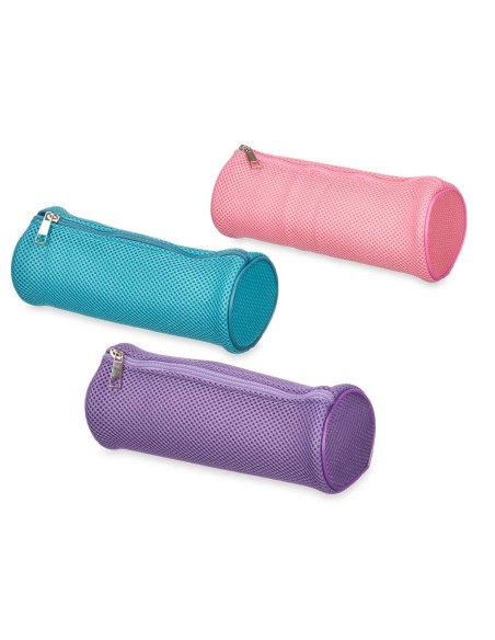 Trousse d'écolier cylindrique Pincello 441 441 Bleu Violet Rose 22 x 8 x 8 cm Rembourré (6 Unités)