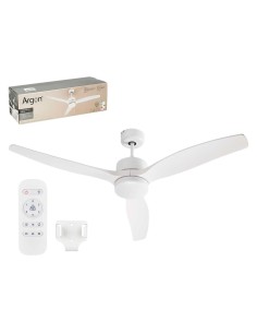 Ventilateur de Plafond avec Lumière Argon W-FC5288-3C1L WH W-FC5288-3C1L WH Blanc 40 W Ø 132 cm 2