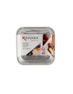 Lot de plateaux pour aliments Kinvara 23241 Jetable Carré 12 Unités 2
