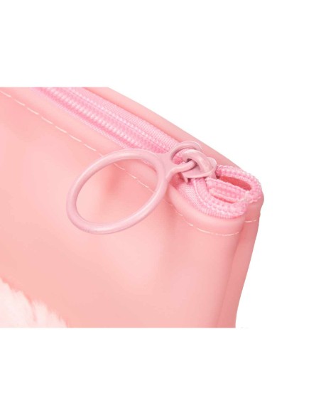 Trousse d'écolier Pincello 443 443 Bleu Vert Violet Rose 21 x 9 x 3 cm Pompon (12 Unités)