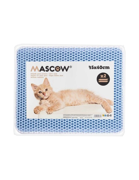 Tapis de Litière pour Chat Mascow 243 243 Bleu 60 x 45 x 1,5 cm (12 Unités)