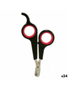 Ciseaux à ongles Mascow AR1807058 AR1807058 Noir Rouge 6 x 0,5 x 11,5 cm Animaux de compagnie (24 Unités)