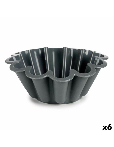 Moule à pâtisserie Kinvara HH477 HH477 Gris clair Gris foncé Silicone 1,5 L 24,5 x 10 x 24,5 cm (6 Unités)