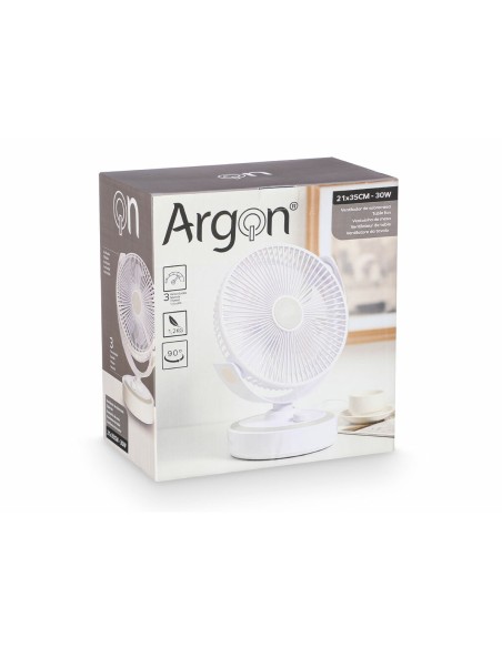Ventilateur de Bureau Argon HJ-180-10 HJ-180-10 Blanc 30 W 21 x 28 x 32,5 cm