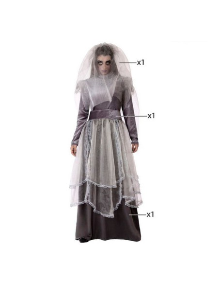 Déguisement pour Adultes Gris Zombies (3 Pièces)