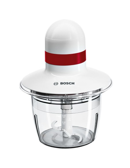Hachoir BOSCH MMRP1000 Blanc Rouge Acier inoxydable 400 W 800 ml 19,5 x 2,5 x 19,5 cm