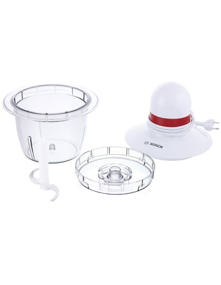 Hachoir BOSCH MMRP1000 Blanc Rouge Acier inoxydable 400 W 800 ml 19,5 x 2,5 x 19,5 cm