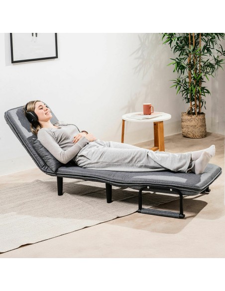 Canapé-lit Convertible Simple 4 en 1 InnovaGoods Noir (Reconditionné A)
