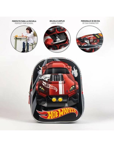 Cartable Hot Wheels Gris 25,0 x 31,0 x 10,0 cm