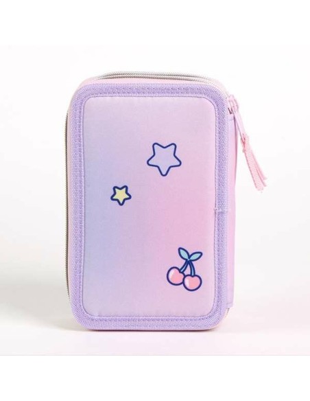 Pochette crayons Stitch Lila 12,5 x 6,5 x 19,5 cm