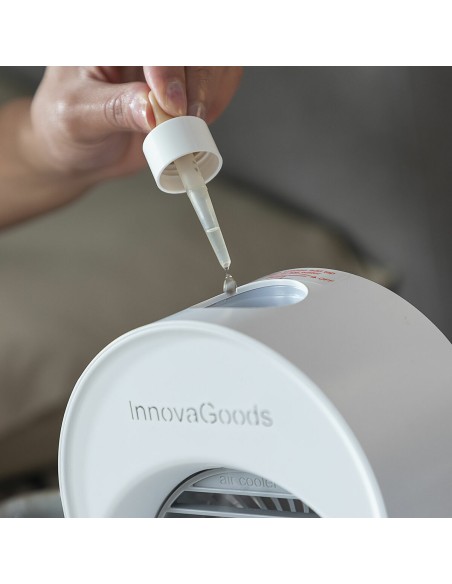 Mini-climatiseur Humidificateur à Ultrasons avec LED Koolizer InnovaGoods humidificador mini 200 ml Blanc ABS (Câble USB) (Recon
