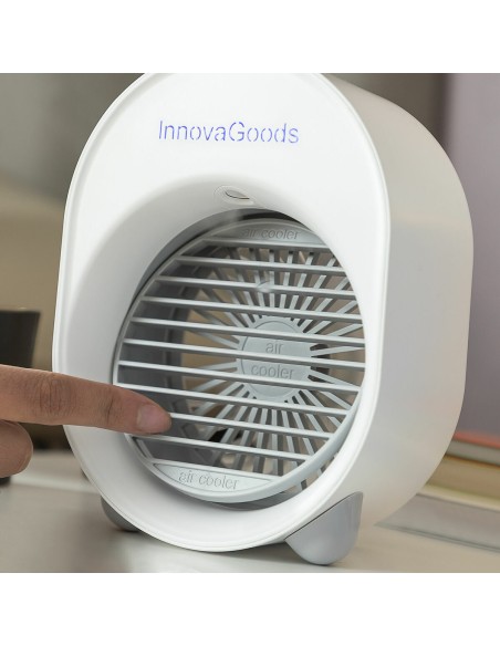 Mini-climatiseur Humidificateur à Ultrasons avec LED Koolizer InnovaGoods humidificador mini 200 ml Blanc ABS (Câble USB) (Recon