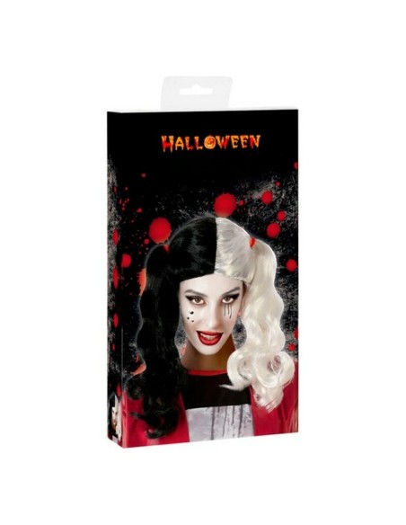 Perruque pour Halloween Blanc Arlequin