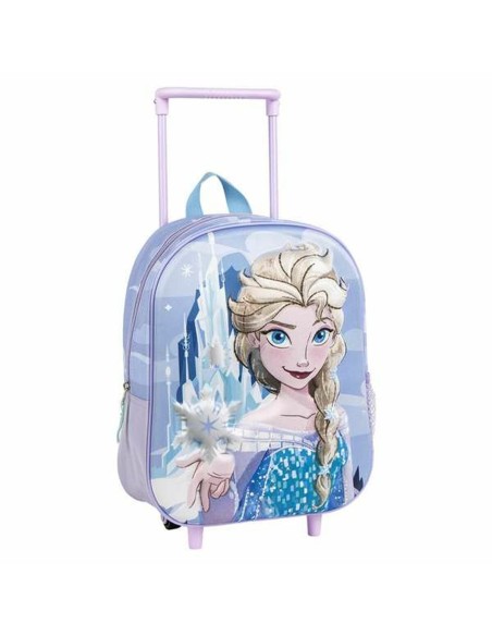 Cartable 3D avec roulettes Frozen Bleu Lila 25,0 x 31,0 x 10,0 cm