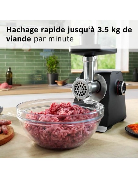 Hachoir BOSCH MFWS660B Noir Métal Acier inoxydable Plastique 500 W
