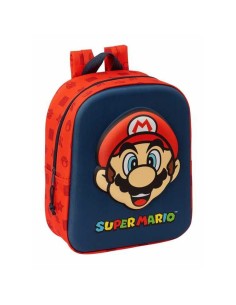 Cartable Super Mario Rouge 22 x 27 x 10 cm 3D