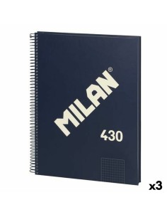 Carnet Milan 430 Bleu A4 80 Volets (3 Unités)