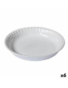 Moule à gâteaux Pyrex Supreme Blanc Céramique Verre trempé Rond 25,5 x 25,5 x 4 cm 6 Unités