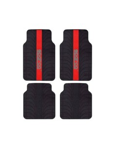 Set de tapis de voitures Sparco SPC1913RS Universel Noir/Rouge (4 pcs)