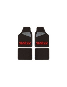 Set de tapis de voitures Sparco SPC1903 Universel Noir/Rouge (4 pcs)