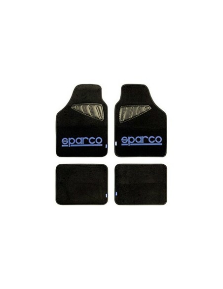 Set de tapis de voitures Sparco SPC1901 Universel Noir/Bleu (4 pcs)