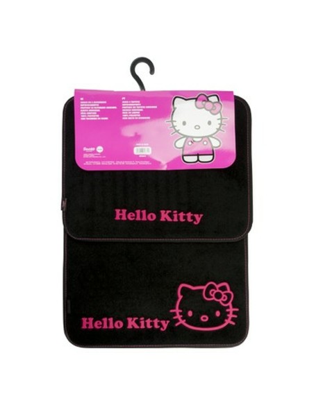 Set de tapis de voitures Hello Kitty Noir Rose (4 pcs)