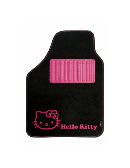 Set de tapis de voitures Hello Kitty Noir Rose (4 pcs)