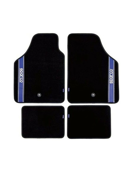 Set de tapis de voitures Sparco Strada 2012 B Universel Noir/Bleu (4 pcs)