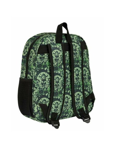 Sac à dos enfant 3D Hulk Noir Vert 27 x 33 x 10 cm