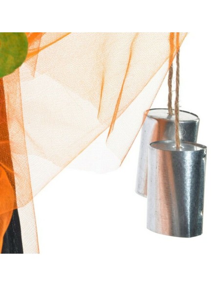 Décoration d'Halloween DKD Home Decor Organza Polyester Citrouille (50 x 92 cm) (2 pcs)