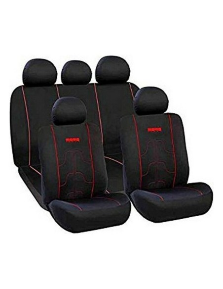 Ensemble de housses pour sièges MOMO 21 Noir Noir/Rouge Polyester