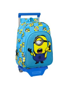 Cartable à roulettes Minions Minionstatic Bleu 26 x 34 x 11 cm