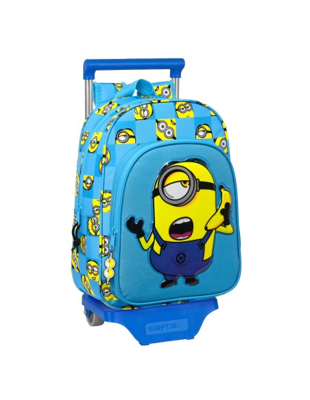 Cartable à roulettes Minions Minionstatic Bleu 26 x 34 x 11 cm