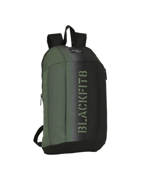 Sac à dos enfant BlackFit8 Gradient Noir Vert militaire 22 x 39 x 10 cm Mini