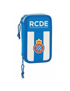 Plumier double RCD Espanyol Bleu Blanc 12,5 x 19,5 x 4 cm