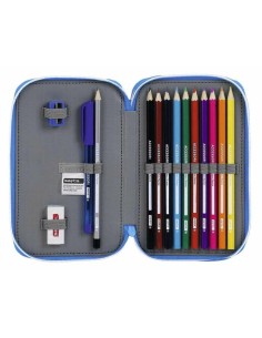 Plumier double RCD Espanyol Bleu Blanc 12,5 x 19,5 x 4 cm 2
