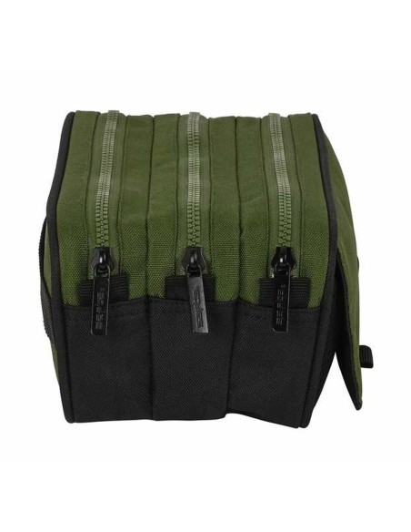 Trousse Fourre-Tout Triple Safta Dark Forest Vert 21,5 x 10 x 8 cm